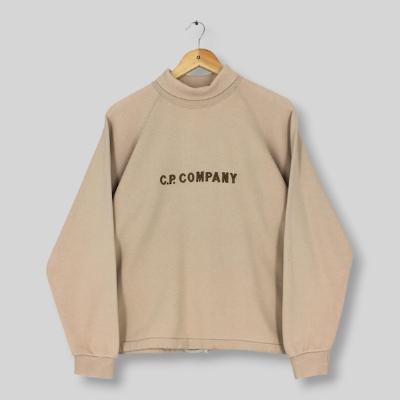 C.P. Company, RARE Vintage CP Company Turtleneck Sweater Medium 1990s Cp Company Embroidery Spell Out Logo Sweatshirt Cp Company Italy Jumper Size M