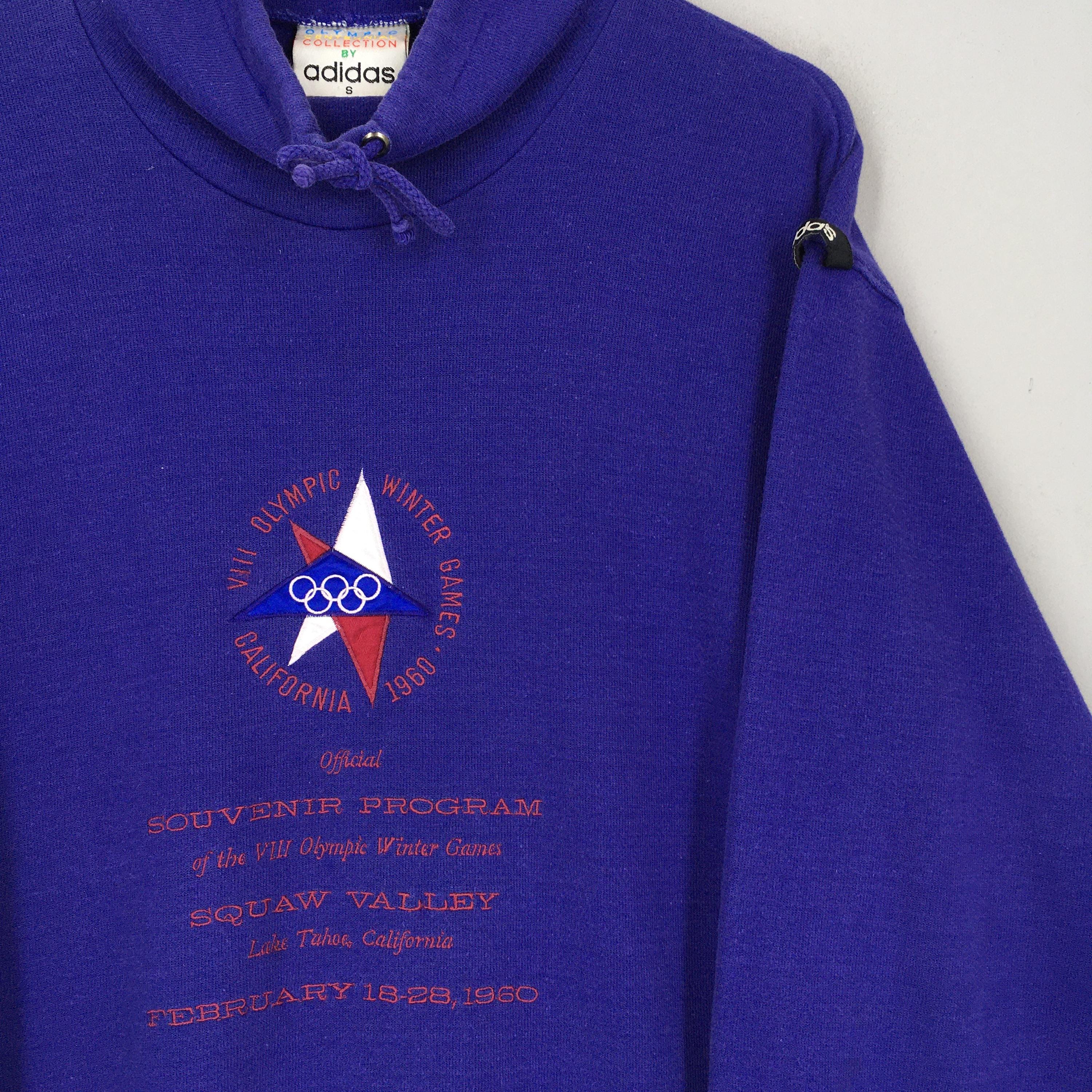 RARE Vintage Adidas Olympic Games Sweatshirt Small 1960 USA Squaw