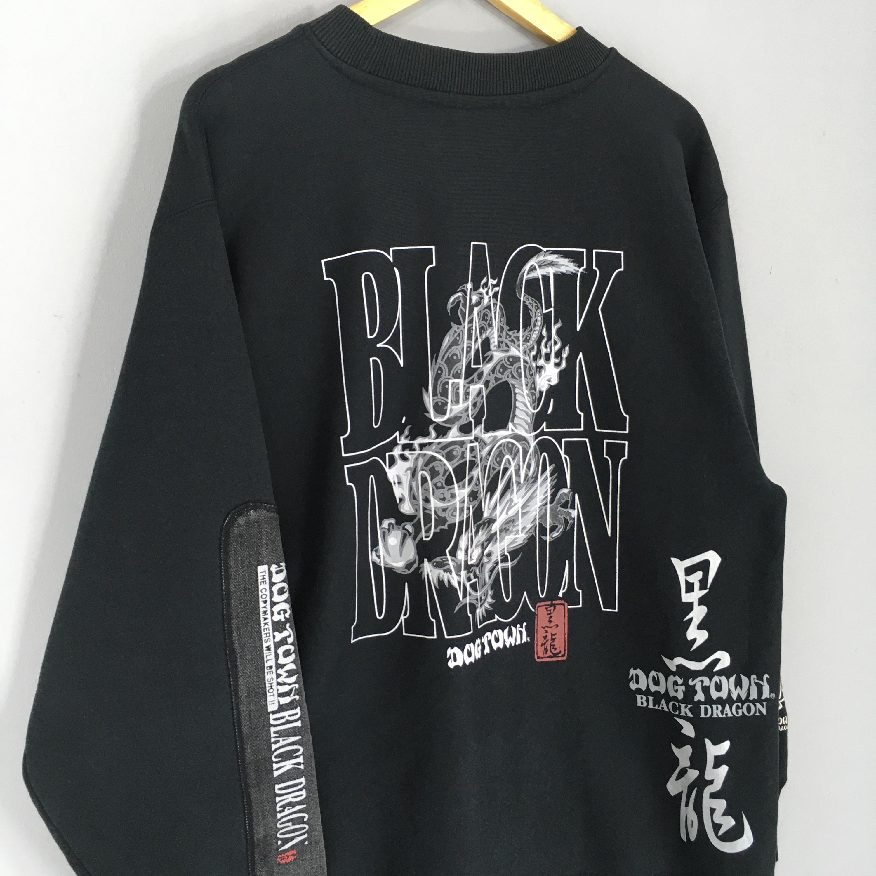 Vintage 90s Dog Town Black Dragon Sweatshirt Xlarge Dogtown Black