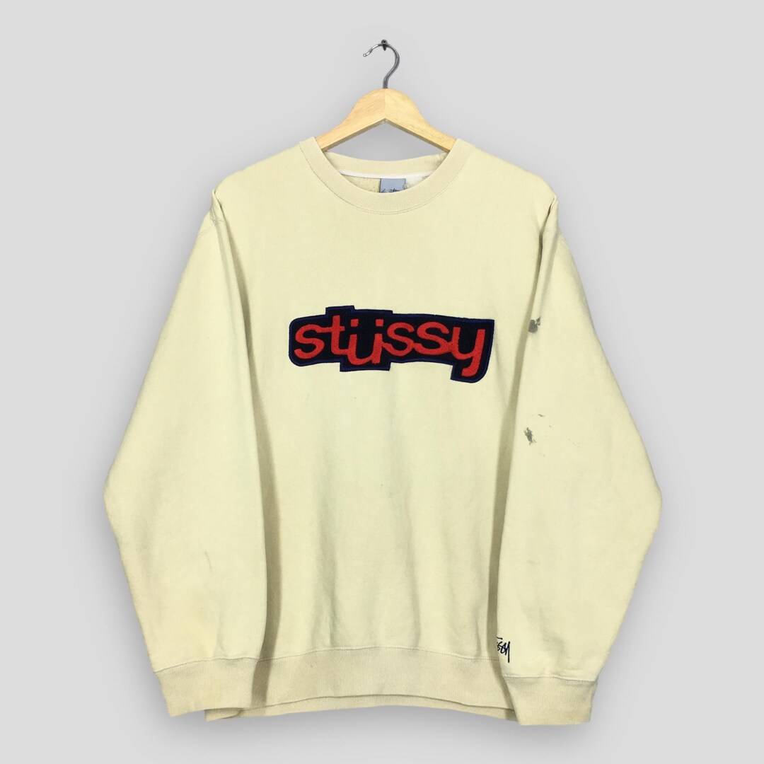 Vintage 90s Stussy International Sweatshirt Large Stussy Spell Out