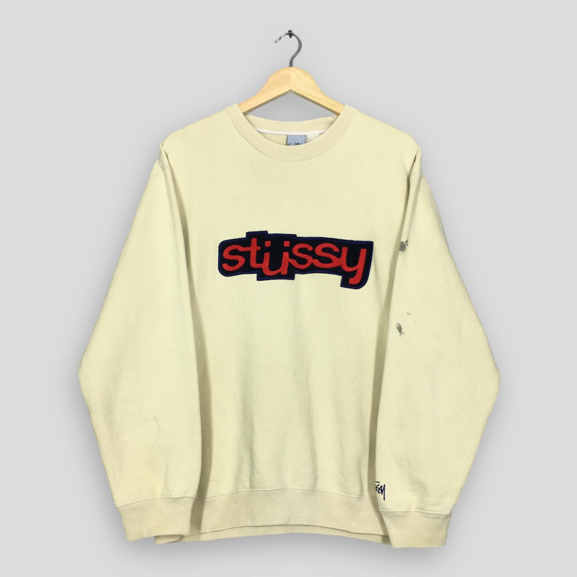 Vintage 90s Stussy International Sweatshirt Large Stussy Spell Out