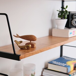 Modern Wall Mounted Bookshelf Cherry