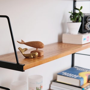 Modern Wall Mounted Bookshelf Teak