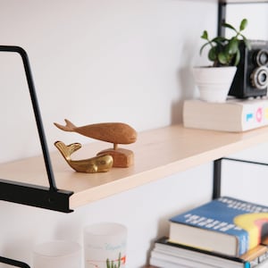 Modern Wall Mounted Bookshelf Maple