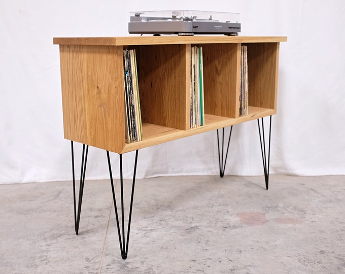 Vinyl Record Shelf w/ Custom Hairpin Legs