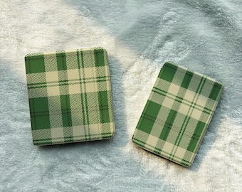 Funda para Kobo Kindle, cubierta a cuadros verdes, funda clásica de vichy para lector electrónico, funda estilo cottagecore, regalo para lectores con estética preppy