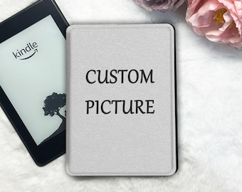Custom Kindle & Kobo Case, Detachable Magnetic Clear Back Cover with Strap, Personalized E-reader Case, Auto Wake Sleep, Removable Front