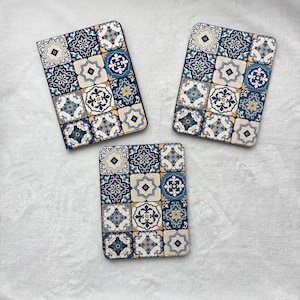 Blue Mosaic Tile iPad Case | Vintage Ceramic Pattern Protective Cover for iPad Pro Air Mini | Aesthetic Tablet Case