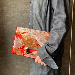 Obi remake Obi torba Kopertówka Torebka Czerwony obi kimono