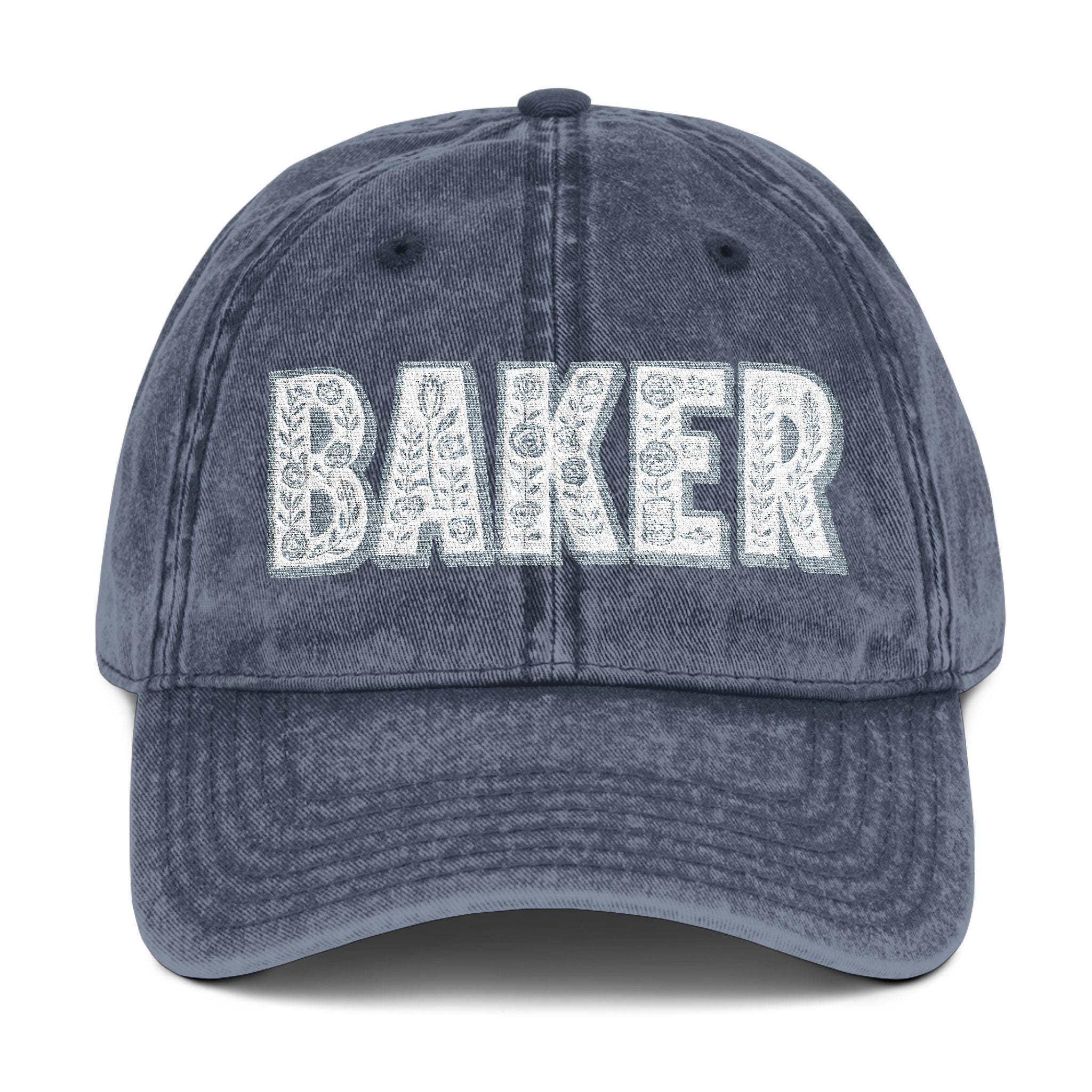 Vintage Embroidered Baker Cap/Hat - Perfect Gift for Chefs, Baking Enthusiasts, Food Lovers, Culinary School Students