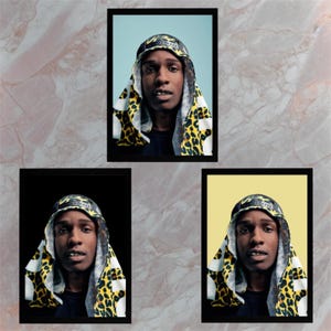 ASAP Rocky Poster Set – Hip Hop Digital Wall Art, Printable Rap Decor, Music Room, Urban Art, Bedroom Decor, Street Style Print