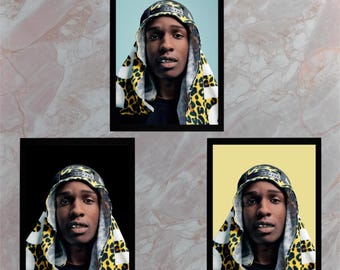 Póster de ASAP Rocky: arte digital de pared de hip hop, decoración de rap imprimible, sala de música, arte urbano, decoración de dormitorio, impresión de estilo callejero