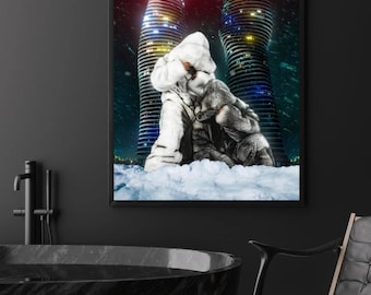 Póster de Drake x PARTYNEXTDOOR: arte digital para pared, impresión de portada de álbum, decoración de hip hop, arte de rap, regalo para fans