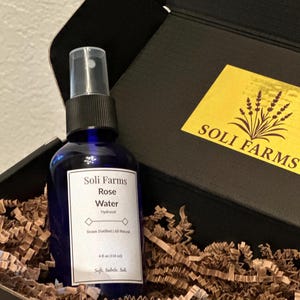 Soli Rose Water (Hydrosol) – Natural Hydrating Facial Mist | 4 oz Toner & Skin Refresher from Washington Highlands