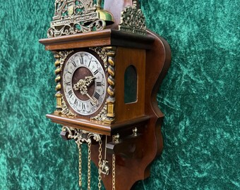 Very Nice Dutch Zaanse Pendulum Clock With the Coat of Arms of
