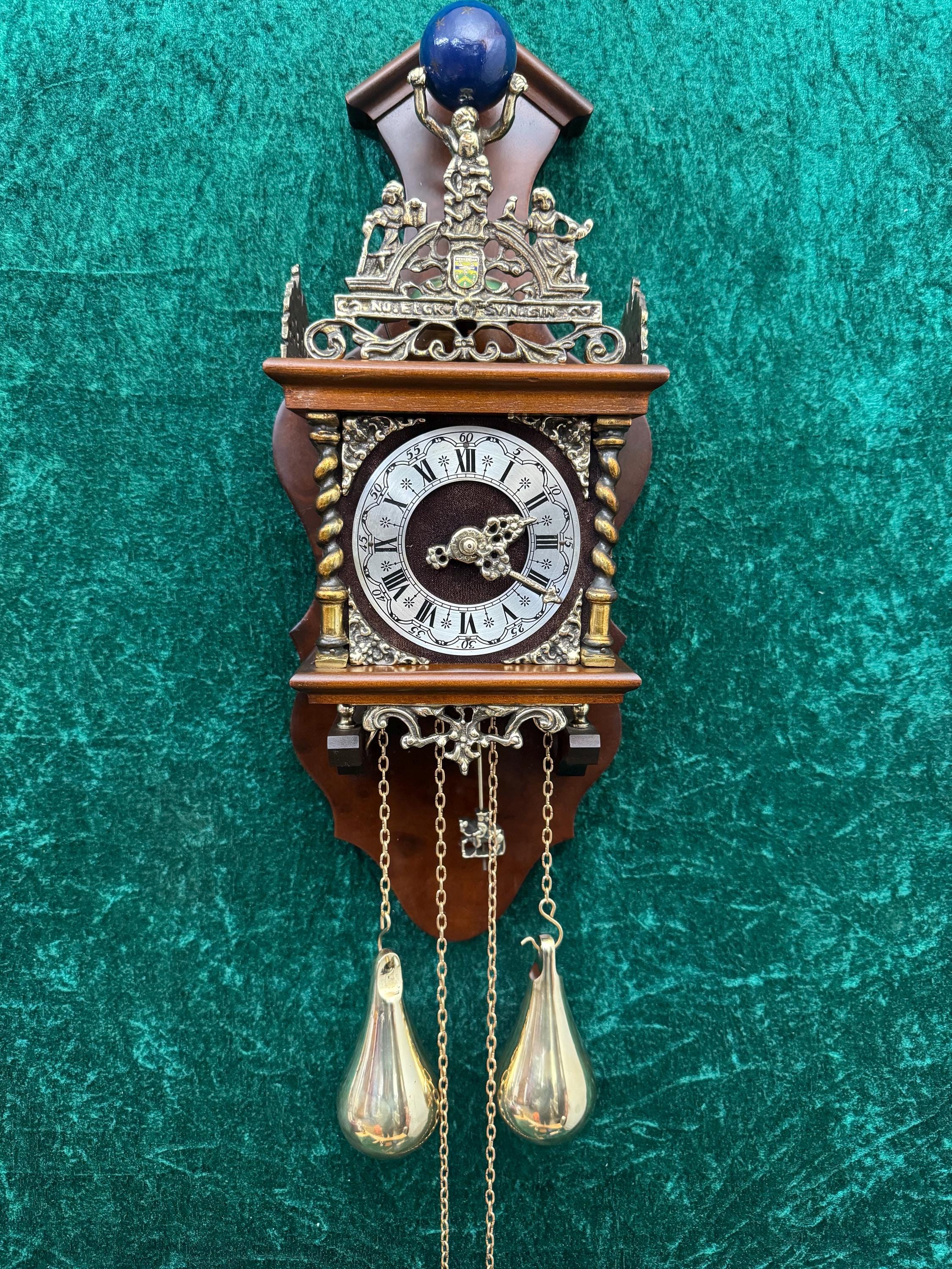 Very Nice Dutch Zaanse Pendulum Clock With the Coat of Arms of