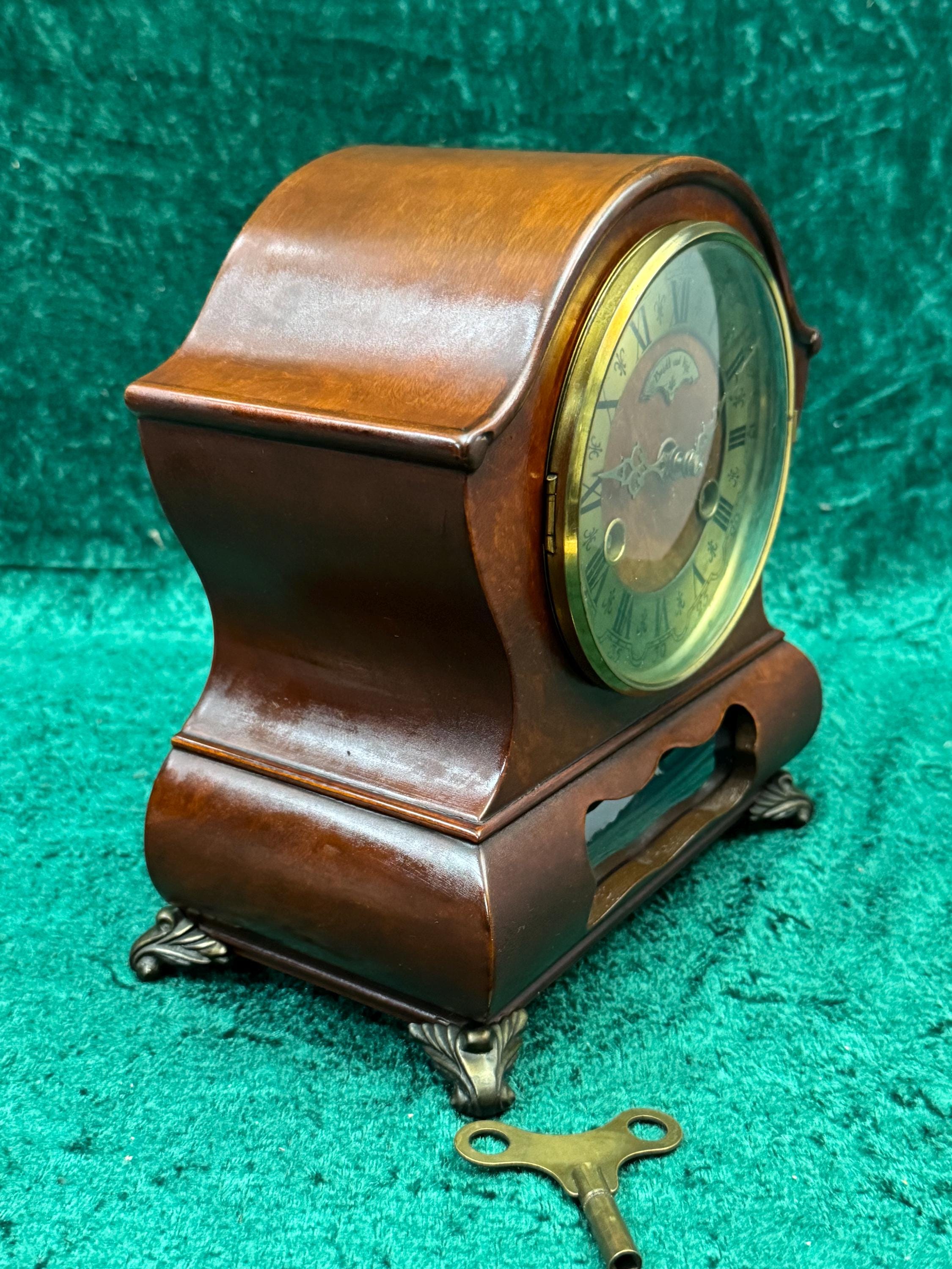 Dutch Vintage Warmink (WUBA) Table Clock With a Domed Viewing