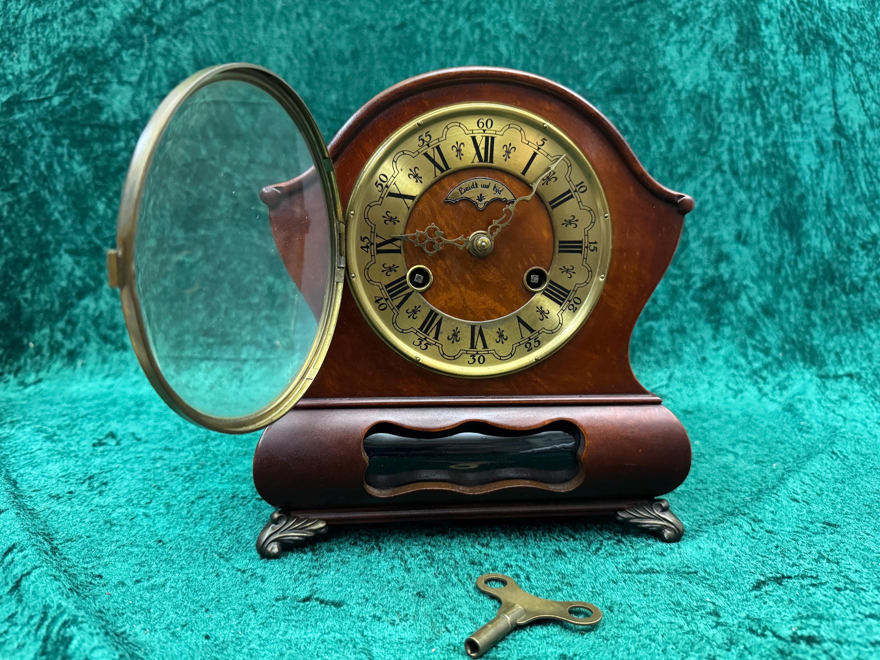 Dutch Vintage Warmink (WUBA) Table Clock With a Domed Viewing