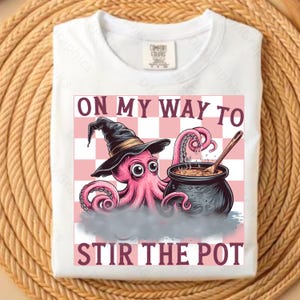 Funny Retro design PNG - On My Way to Stir the pot – Adult Humor Sublimation Design – Digital Download – Vintage Cartoon T-Shirt Graphic