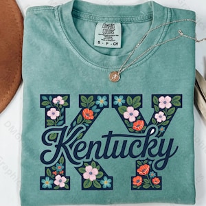 Kentucky shirt design PNG SVG, Trendy Kentucky Png, Preppy State Dtf for sublimation, Kentucky coquette, KY Spring Summer Floral, Popular
