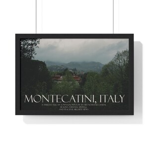 Photograph of Montecatini Terme Italy Horizontal Framed Poster, Wall Art Print, Home Decor, Travel Photography Gift, Italy Picture Print