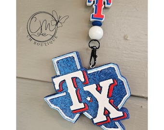 SET: Ranger Freshie AND Freshie Hanger, Texas Ranger Car Freshie, Man Car Freshie Car Accessories, Dad Gift, Texas, Rangers, Baseball Fresh