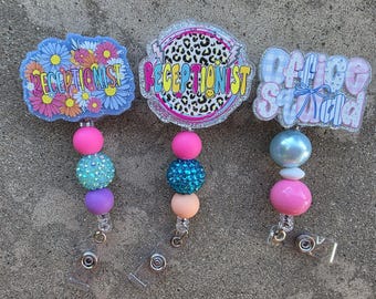 Front Office Badge Reel, Front Desk Squad, Receptionist ID Holder