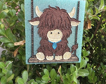 Highland Cow Car Freshie: Glitzer-Lufterfrischer im Kuh-Stil