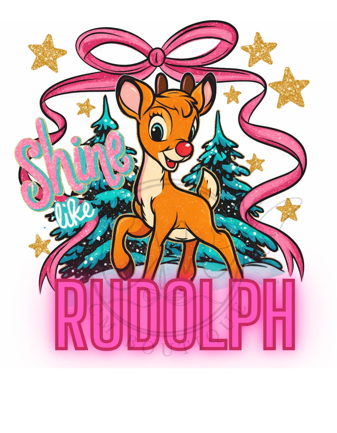 Shine Bright Like Rudolph PNG - Etsy