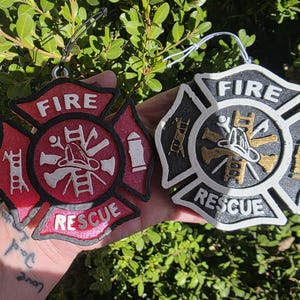 Firefighter Car Freshie: Fire Department Scented Air Freshener