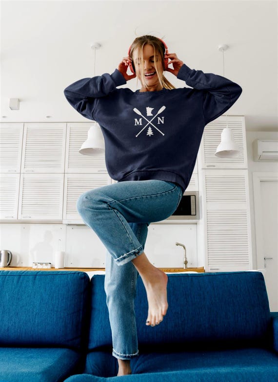Cozy Minnesota Crewneck Sweatshirt, Outdoor Adventure Apparel, Gift for Him/Her, Casual Wear, Travel Essentials, Fall Fashion