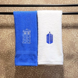 Doctor Who Set SET OF 2 Hand/Dish/Kitchen/Tea Towel image 1