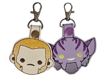 Star Wars Rebels KALLUZEB *Set of 2* Kallus x Zeb Embroidered ITH Vinyl Water-Resistance Key Chain, Snap Tab, Key Fob, Bag Tag, Zipper Pull