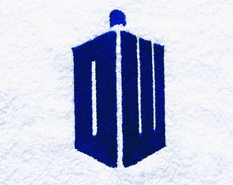 Doctor Who DW Symbol Hand/Dish/Kitchen/Tea Towel