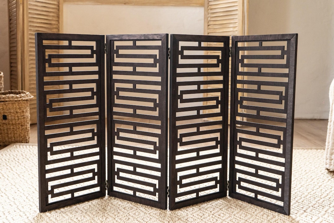 Freestanding Dog Gate, Dog Fence Indoor, Freestanding Pet Gate, Wooden ...