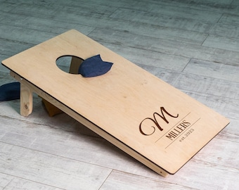 Personalized cornhole set for wedding, Custom cornhole board set, Outdoor cornhole boards, Cornhole boards with bags, Cornhole game set