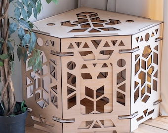 Corner dog crate furniture, Dog furniture kennel, Dog cage, Corner dog kennel, Dog house with door, Dog house indoor large