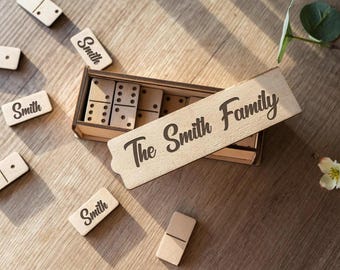 Personalized dominoes set, Wood dominoes set, Custom dominoes set, Dominoes set for adults, Dominoes anniversary gift, Dominoes hand made