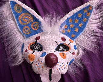 Clown themed canine mask