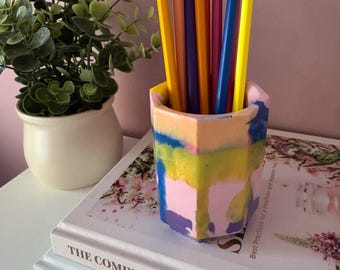 Resin Pen Pot, Desk Organizer or Makeup Brush Holder