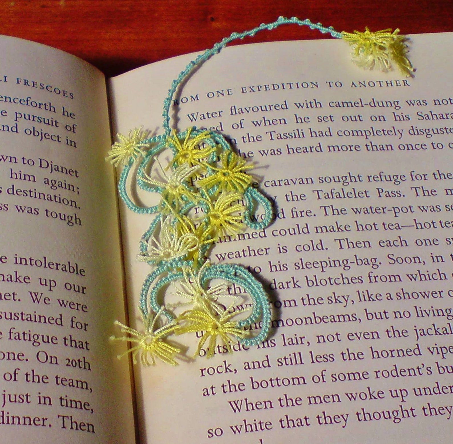 Tatted Bookmark Golden Wattle Etsy