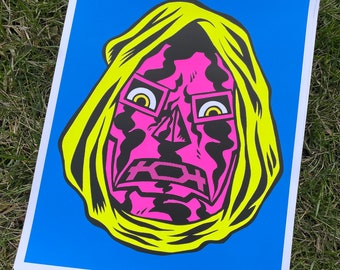 Pink doom screen print