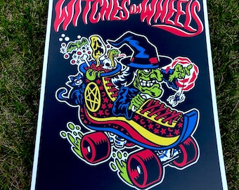 Witches on Wheels -digital print