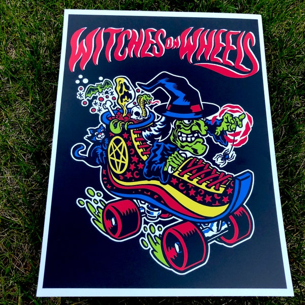 Witches on Wheels -digital print