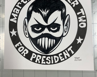 Martian Number Two original drawing