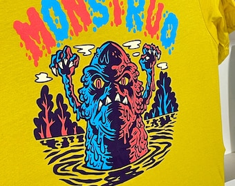 Monstruo the Monster mustard Tee Shirt