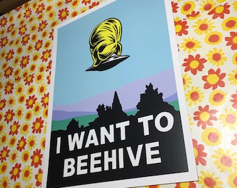 I want to beehive print