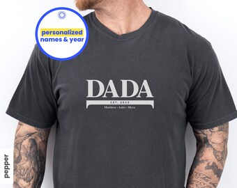Custom Dada Shirt With Kids Names, Father’s Day Shirt, Dad Appreciation Shirt, Best Dad Shirt, Dada T-Shirt, Gift for Dad, Father's Day Gift