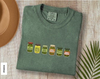 Pickles Shirt, Funny Pickle Shirt, Vintage Pickle Lover Shirt, Retro Foodie Shirt, Gift for Gardener