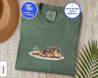 Monkey Punch Comfort Colors Shirt, Baby Monkey Holding Plush Toy T-Shirt, Animal Lover Gift, Viral Sad Monkey Meme, Mama & Youth Graphic Tee